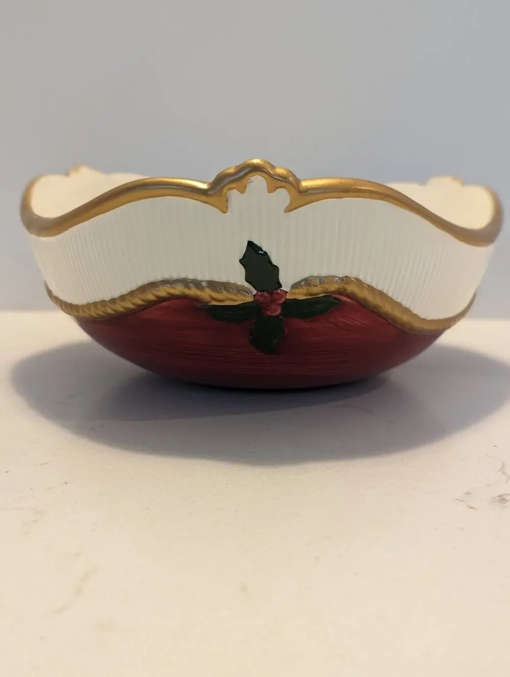 Fitz And Floyd Vintage 1989 Old Tyme Christmas Ceramic Bowl Holiday Home Decor